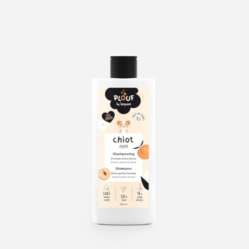 Biogance PLOUF Shampoo für Welpen, 200 ml, 0% Parabene, 0% Silikon, Weich und süß, Für Welpen ab 3 Monaten, Extra weiche Formel, Reinigt sanft das Fell, Hundeshampoo