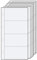 Alassio 1012 - Ersatzeinlagen für Visitenkartenringbuch, Einlage aus PVC, transparent, 10 Blatt mit je 4 Einschubfächer, Einlage ca. 11 x 23 cm, mit A - Z Register