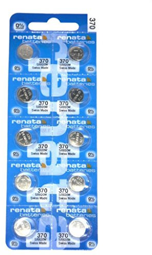 10 Renata 370 Watch Batteries (Sr920W) by Renata