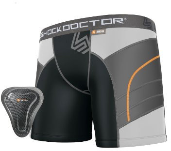 Shock Doctor Ultra Short Double Compression avec Protection pelvienne Femme, Noir, L