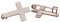 Anstecker Kreuz silberfarben 2cm - Anstecknadel für Priester Kommunion Konfirmation