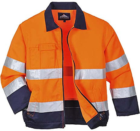 Portwest Warnschutzjacke Madrid , Größe: S, Farbe: Orange/Marine, TX70ONRS