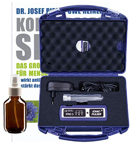 Ionic-Pulser PRO3 - Generador de plata (incluye libro de plata coloidal), color plateado