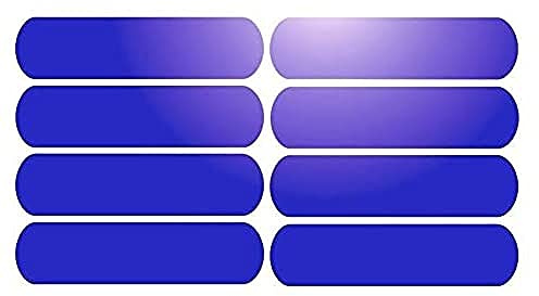 8 x 2 cm reflektierende Reflektorstreifen für Helm, Blau
