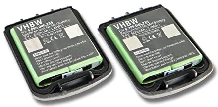 vhbw 2X Akku kompatibel mit Avaya Tenovis Integral D3 Mobile schnurlos Festnetz Telefon (600 mAh, 2,4 V, NiMH)