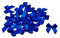 20 Stück Satinschleifen 2,5x3cm (blau/königsblau 352) // Deko Schleifen für Hochzeit Taufe Kommunion Applikation Streudeko einfarbig