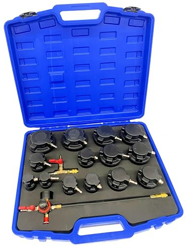 ROTOOLS Ladeluftkühler Turbolader Adapter Satz Set Abdrück Werkzeug Tester Prüfer 16tlg.