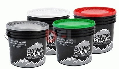 Rivestimento Elastico per Tetti Vernice Acrilica per tetti impermeabilizzante Bianco Grigio Rosso Verde 20kg (ROSSO)