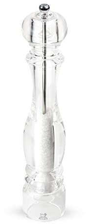 PEUGEOT - Salzmühle Nancy 38 cm - Stahlmahlwerk - Klassische Mahlgradeinstellung - Acryl Transparent