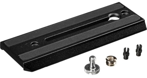 Manfrotto 504PLONG - Placa de cámara de Video para Cabezal Fluido 504 (Negro)