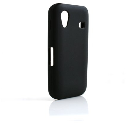 System-S Silikonhülle Tasche Hülle Skin Case Schutz Cover Schwarz für Samsung Galaxy Ace S5830 S5839i