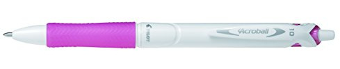 Pilot Acroball Retractable Ballpoint - Pure White/Pink (Box of 10)