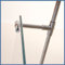Konzept Design Stabilisierungsstange mit Seitenarm, Stabilisationsstange Eck-Dusche (100cm, Chrom)