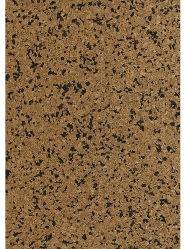 Rayher 63017000 Korkstoff, Granulat natur/schwarz, Zuschnitt gerollt, 45 x 30 cm, Stärke 0,5 mm, vegane Lederalternative, zum Basteln, Nähen, Kleben, Schneiden, Stanzen, Bemalen, Beschriften