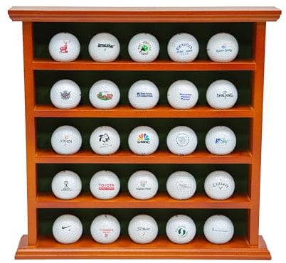 Longridge Golfbälle-Display, Holzschrank, 25 Bälle