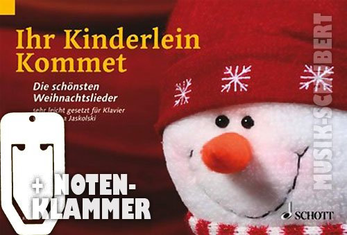Ihr Kinderlein kommet inkl. praktischer Notenklammer - Die 22 schönsten Weihnachtslieder sehr leicht gesetzt für Klavier in großen Noten für Kinder ab 7 Jahre (broschiert) von Hanna Jaskolski-Saher (Noten/Sheetmusic)