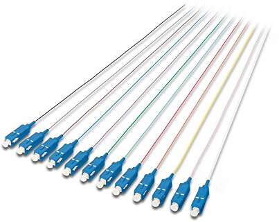 DIGITUS LWL Pigtails - 12 Stück - SC - Simplex - OS2 - Farbcode DIN IEC 304 - Fibre-Optic - Netzwerk-Technik - Länge 2m