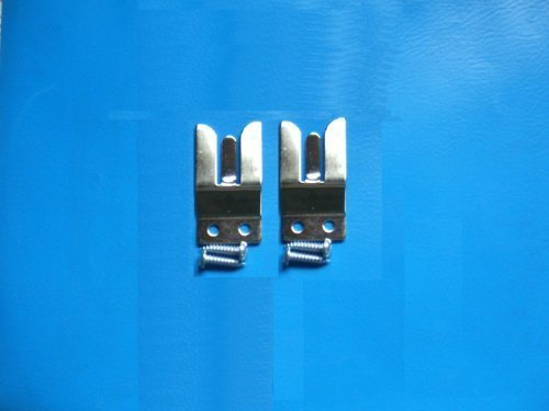 2 CB MIC HOLDER MIC CLIP CHROME WITH FIXING SCREWS TWO WAY RADIO