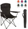 Highlander Camping-Klappstuhl - Leichter und langlebiger Outdoor-Stuhl - Perfekt für Camping, Festivals, Wohnmobil- und Angelausflüge, den Garten, Strand, BBQs (Schwarz)