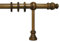 Gardinenstange aus Holz mit 28 mm Durchmesser in Eiche rustikal, viele Größen, 160 cm