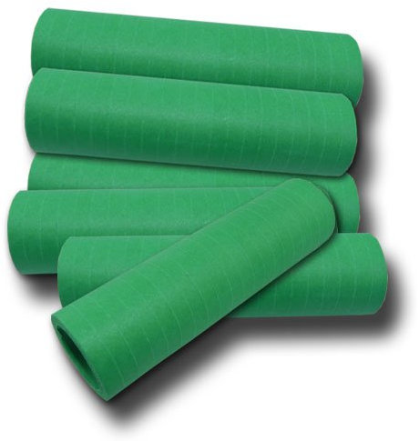 6 Luftschlangen dunkelgrün schwer entflammbar - hochwertige Partydeko Made in Austria für Mottoparty, Fasching, Karneval, Geburtstag, Silvester,...