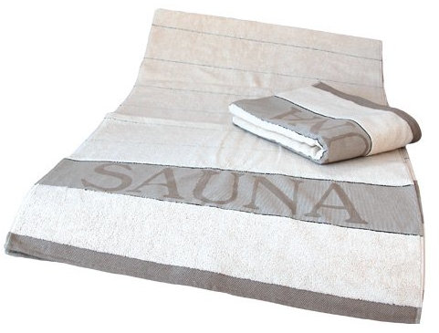 Finnsa Saunatuch XXL Exklusiv ca. 220 x 75 cm Farbe Natur