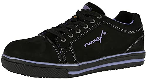 ruNNex Damen Sicherheitsschuhe S3 GirlStar ESD leichte Halbschuhe für Frauen Größe 38, schwarz, 5380