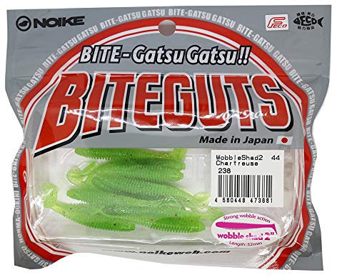 Noike Wobble Shad 2' 5,1cm - 12 Gummifische, Farbe:Chartreuse UV