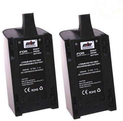 2 x 2500mAh 11.1V Rechargeable Batteries for Parrot Bebop Drone 3.0 Quadcopter