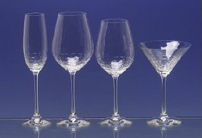 Set decanter + 2 calici vino in cristallo