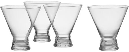 Mikasa Craft Cocktail Set of 4 Stemless Martini Glasses