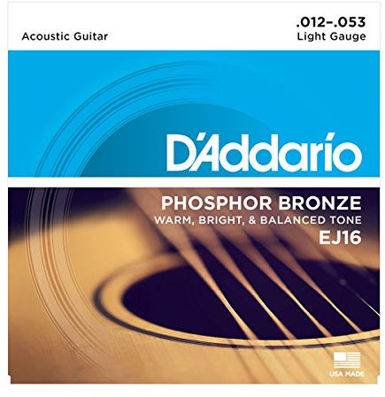 D 'Addario EJ16 de cuerdas de bronce luz (.012-.053) cuerdas de guitarra acústica – Plus 6 libre púas.