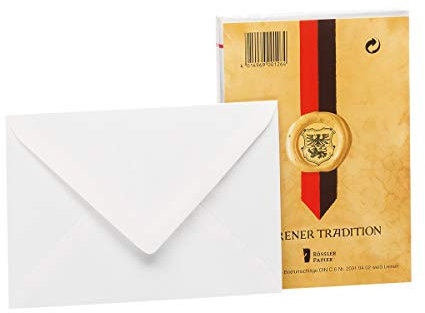 Rössler Papier 20310402 - Briefumschlagpack DIN C6, mit Seidenfutter, 25 Stück, Leinen, weiß