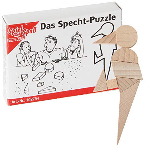 Bartl 102754 Mini-Holz-Puzzle Das Specht-Puzzle aus 8 kleinen Holzteilen