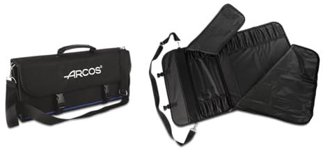 Arcos Trousse Couteaux - Trousse Couteaux to 17 pièces - 100% Polyester 520 x 920 mm - Couleur Noir (COUTEAUX NON INCLUS)