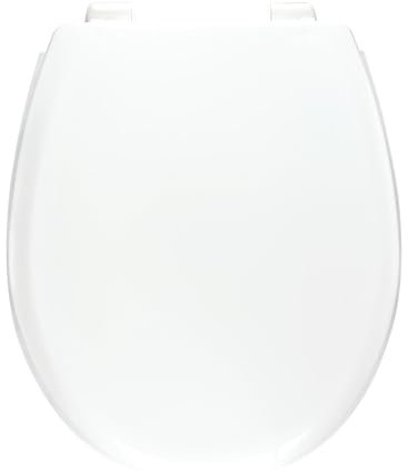 Wirquin, blanc 20719017 Abattant wc Néon thermoplastique en forme de U avec charnières plastiques Lock