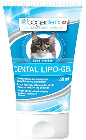 Bogadent Dental Lipo-Gel, Zahngel, Katzenzubehör, Zahn- und Atemreinigung Katze, Katzen-Zahnpflege, Zahnfleischschutz, 50 ML