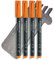 Staedtler Feinschreiber Universalstift Folienstift | Lumocolor permanent, Staedtler Box (4er Pack F Spitze, Orange)