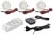 JungesLicht 3er Set Möbel Einbaustrahler Farbe: Edelstahl gebürstet, 2Watt LED Leuchtmittel warmweiss 3000Kelvin 200Lumen inkl. LED Trafo, Anschlussstecker und Netzkabel (Komplettset) Möbelleuchte