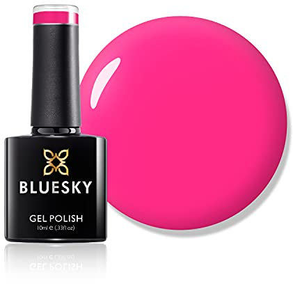 Bluesky Gel Nail Polish, Shocking Pink Neon12, 10 mlBright, Bright Pink, Neon, Pink, Long Lasting, Chip Resistant, 10 ml (Requires Drying Under UV LED Lamp)
