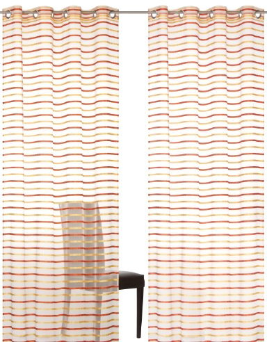 Elbersdrucke Ösenschal Zen 05 Terra-orange halbtransparent 140x255cm