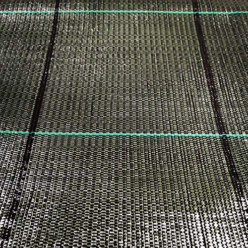 ITALFROM 4771 Unkrautvlies, schwarz, kariert, reißfestes Polypropylen-Gewebe, 20 x 1,65 m