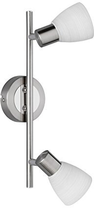 Trio Leuchten LED-Balken Carico, nickel matt / chrom, Glas weiß gewischt 871510207