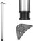 Dihl Single 710mm Chrome Adjustable Kitchen Worktop, Unit, Breakfast Bar, or Desk Table Leg Support with 60mm Diameter - Stylish and Versatile Stainless Steel Furniture Leg, 1 PCS