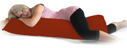 Dukal | Bezug für Seitenschläferkissen | 40 x 120 cm | aus hochwertigem DOPPEL-Jersey | 100% Baumwolle | Farbe: Kupfer