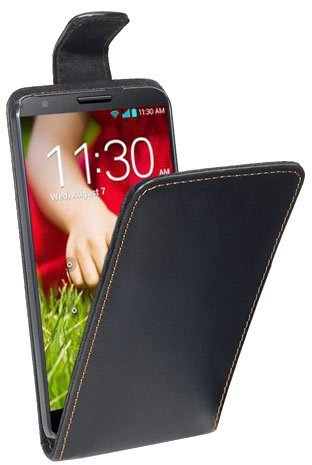 PEDEA Flipcase Hülle für LG G2 Tasche, schwarz