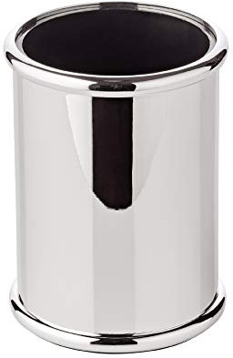 EDZARD Stiftköcher Carlton (H 9 cm) in silber - Stiftebox, Stifthalter für Büro - Stiftehalter Schreibtisch - Schreibtisch Organizer, Büro Organizer, Behälter, Aufbewahrung für Stifte - Zubehör