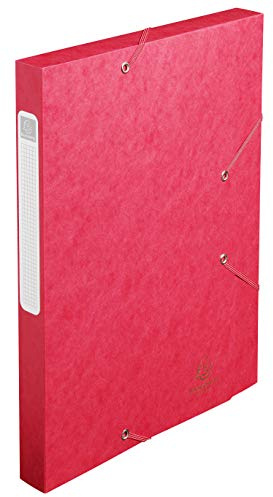 Exacompta Red Filing Box Cartobox A4 Spine 2.5cm Organise Archive Storage