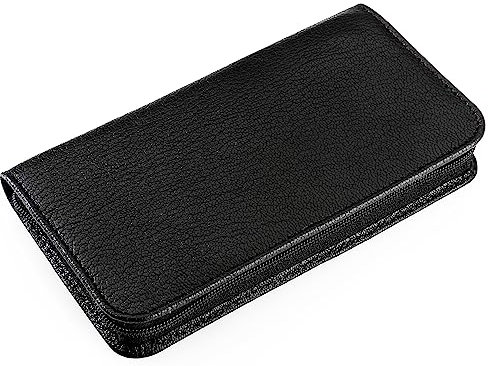 REMOS Nageletui leer aus echtem Leder zum Bestücken mit 7 Instrumenten - schwarz