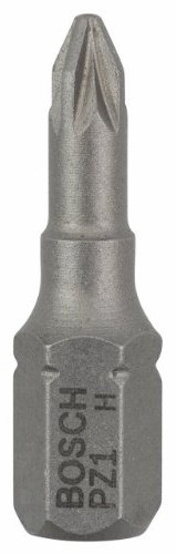 Bosch Professional Bit Extra-Hart für Pozidriv-Kreuzschlitzschrauben (PZ1, Länge: 25 mm, 25 Stück)
